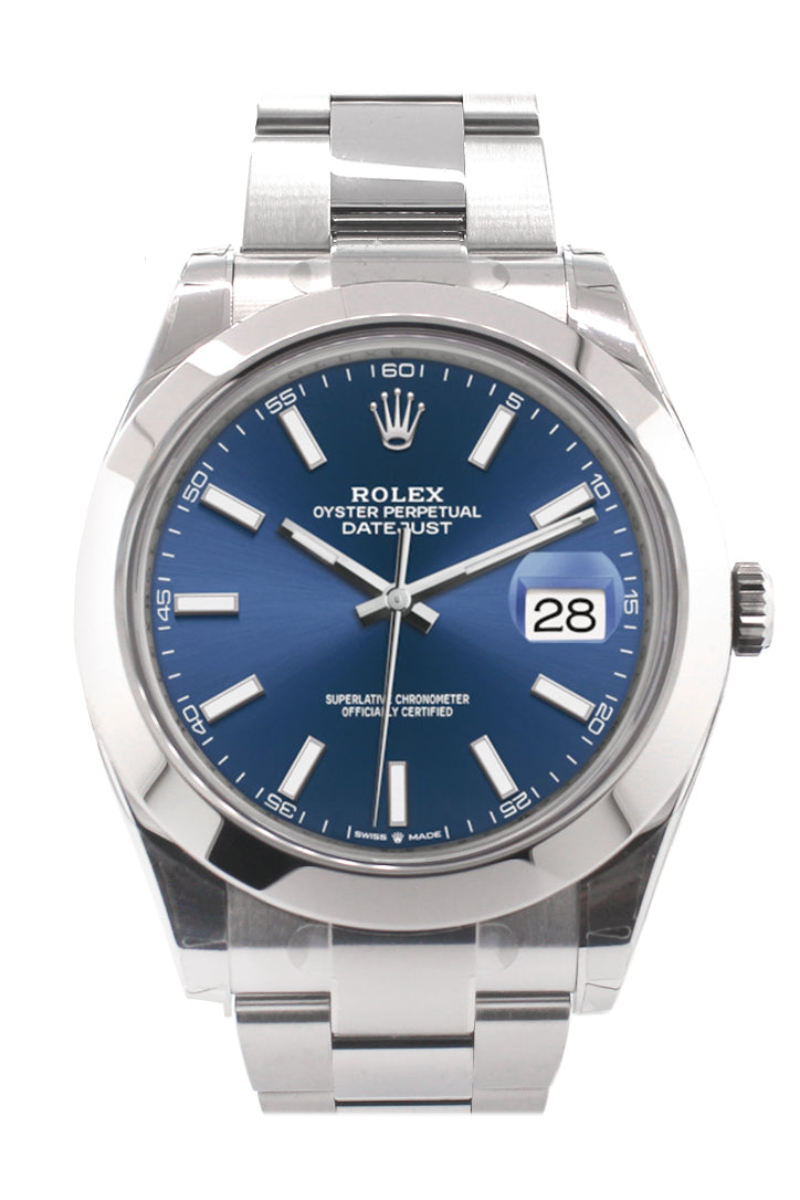 Datejust 41 Blue Dial Automatic Men's Watch 126300.