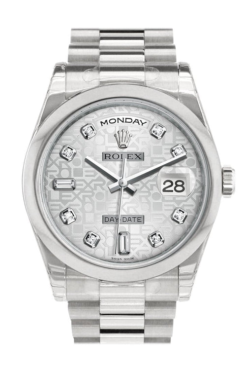 Day Date 36 Silver Jubilee Diamonds Dial President Men's Watch 118206.
