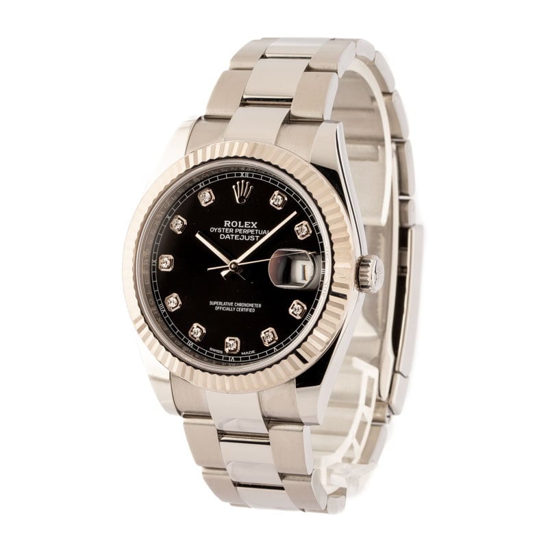 Rolex Datejust 41 Ref 126334 Black Diamond Dial