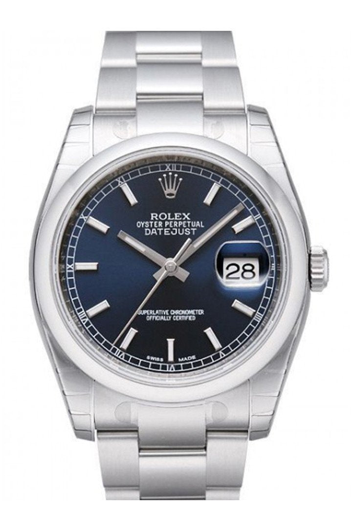 Datejust 36 Blue Dial Stainless Steel Watch 116200.