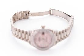 Rolex Lady Datejust 28 White Gold Pink Opal Diamond IX Dial & Diamond Bezel President Bracelet 279139RBR - BRAND NEW
