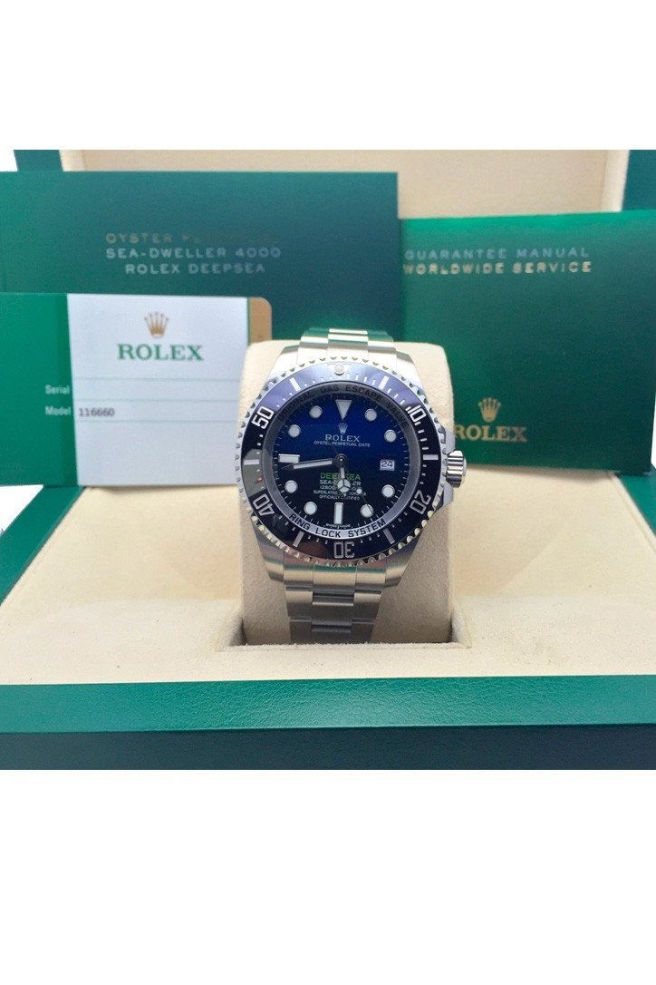 Sea Dweller Deepsea 44 Deep Blue Dial Stainless Steel Men's Watch 116660.