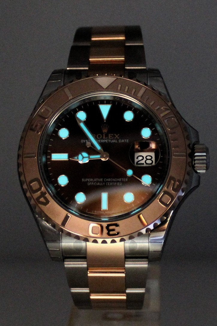 YACHT-MASTER 40 Chocolate Dial 18k Rose Gold Mens Watch 116621.