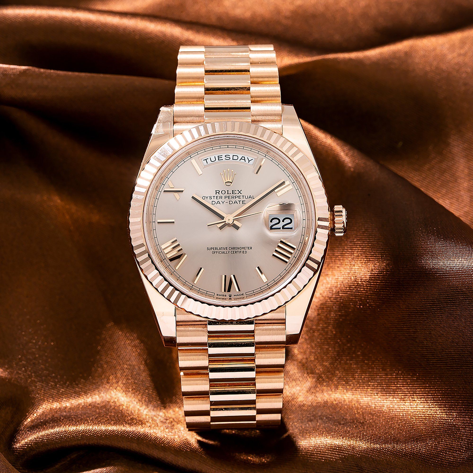 Datejust 31 White Roman Dial Diamond Bezel 18K Rose Gold Two Tone Ladies Watch 278341.