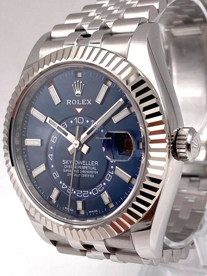 Sky-Dweller Blue Jubilee Bracelet 326934 2021 Unworn.